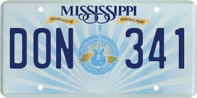 MS license plate DON341