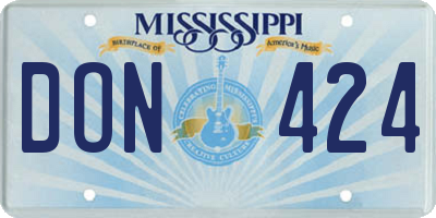 MS license plate DON424