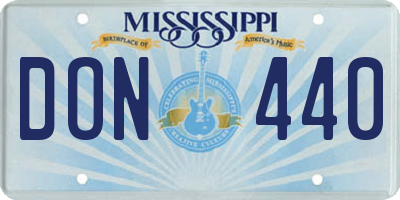 MS license plate DON440