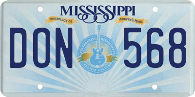 MS license plate DON568