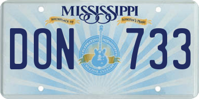 MS license plate DON733