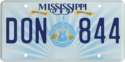 MS license plate DON844