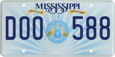 MS license plate DOO588