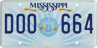 MS license plate DOO664