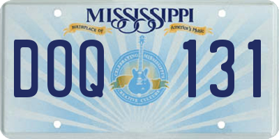 MS license plate DOQ131