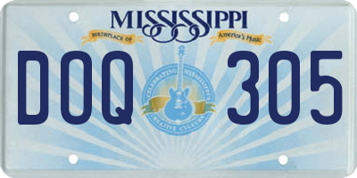 MS license plate DOQ305