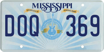 MS license plate DOQ369