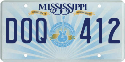 MS license plate DOQ412