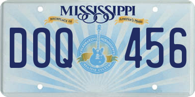 MS license plate DOQ456