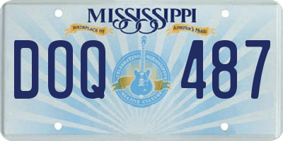 MS license plate DOQ487