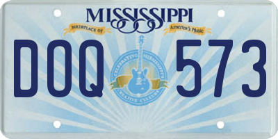 MS license plate DOQ573