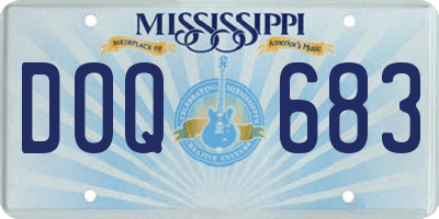 MS license plate DOQ683