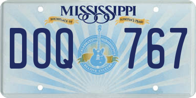 MS license plate DOQ767