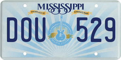 MS license plate DOU529
