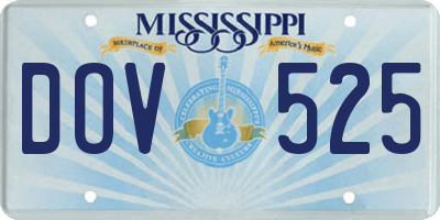 MS license plate DOV525