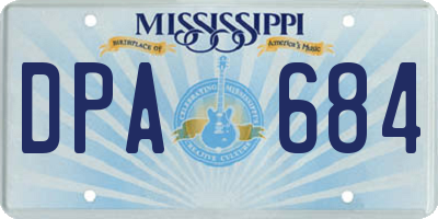 MS license plate DPA684