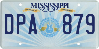 MS license plate DPA879