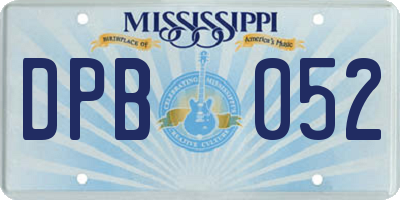 MS license plate DPB052