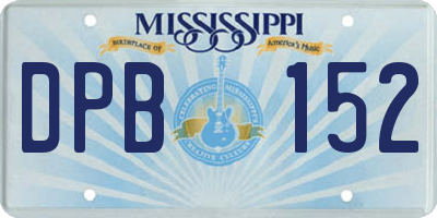 MS license plate DPB152