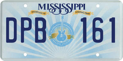 MS license plate DPB161