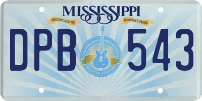 MS license plate DPB543