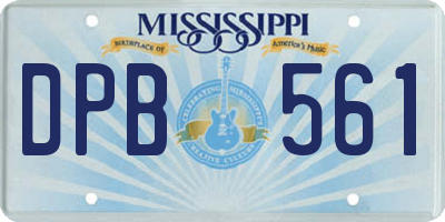 MS license plate DPB561