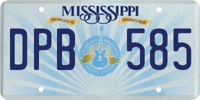 MS license plate DPB585