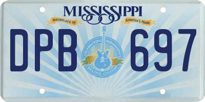 MS license plate DPB697