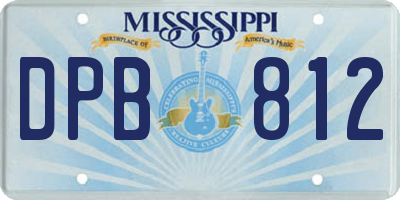 MS license plate DPB812
