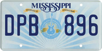 MS license plate DPB896