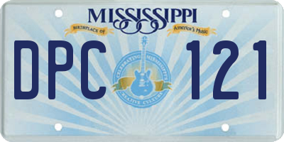 MS license plate DPC121
