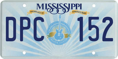 MS license plate DPC152