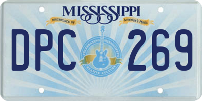 MS license plate DPC269