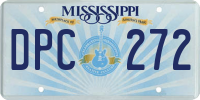 MS license plate DPC272