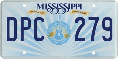 MS license plate DPC279