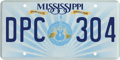 MS license plate DPC304