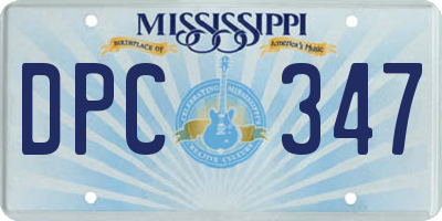 MS license plate DPC347