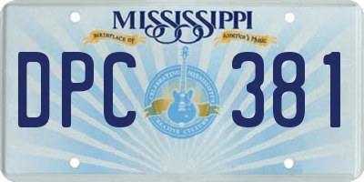 MS license plate DPC381