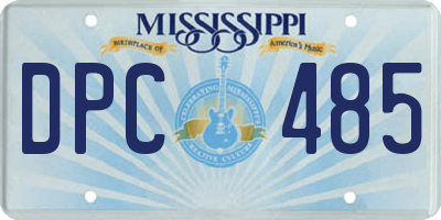 MS license plate DPC485