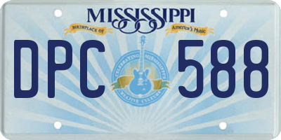 MS license plate DPC588