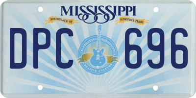 MS license plate DPC696