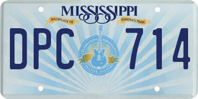 MS license plate DPC714
