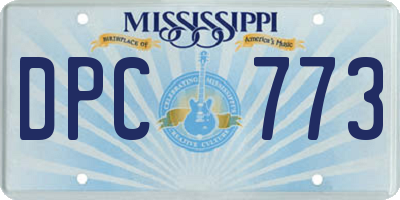 MS license plate DPC773