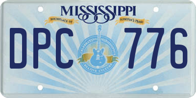 MS license plate DPC776