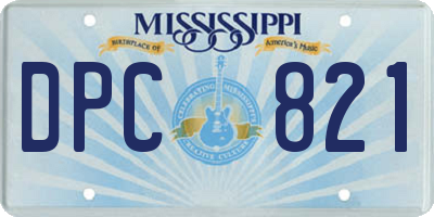 MS license plate DPC821