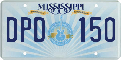 MS license plate DPD150
