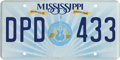 MS license plate DPD433
