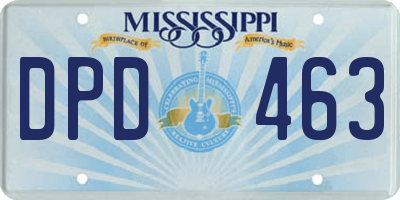 MS license plate DPD463