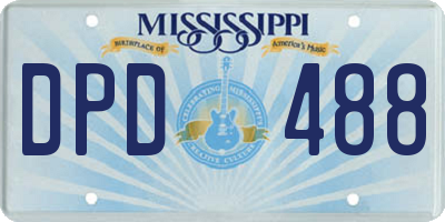 MS license plate DPD488