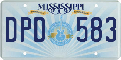 MS license plate DPD583